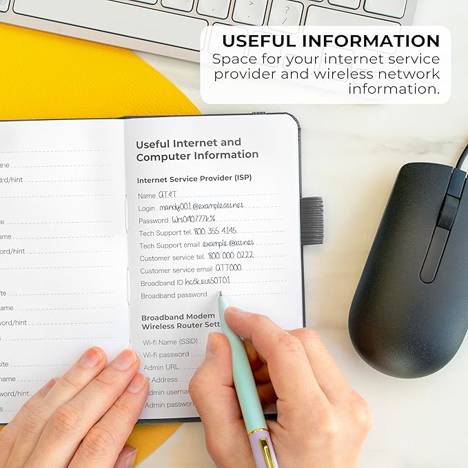 Clever Fox Password Book – Alphabetized Internet Address & Password Organizer – Computer & Website Password Keeper Notebook – Log-In Password Journal – Pocket, 6.2x3.5″, Hardcover (Mystic Gray)