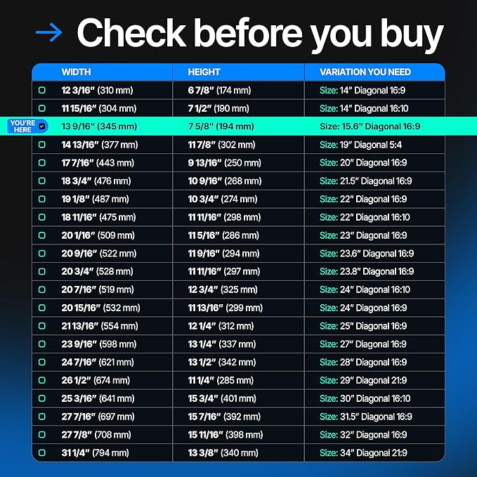 VINTEZ 15.6 Inch 16:9 Privacy Screen for Computer Monitor and Laptop - Anti Glare Protector Film Blue Light Filter Eye Protection - Computer Screen Privacy Shield, [1 Pack]