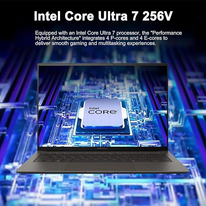 ASUS Zenbook S14 Laptop 14" 3k OLED Touch (120Hz, 500nits HDR, 100% DCI-P3) Intel 8-core Ultra 7 256V (Up to 47 Tops) 16GB DDR5 1TB SSD for Creator Business Professional Win11 ICP Hub w/Copilot+ AI