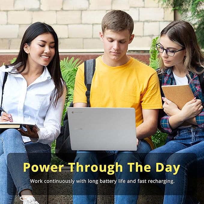 SAMSUNG Galaxy Chromebook Go 14" Laptop, Intel Celeron N4500, 4GB LPDDR4X, 288GB Storage (128GB eMMC+160GB Docking Station Set), Intel UHD Graphics, Long Battery Life, Wi-Fi 6, Chrome OS, Silver