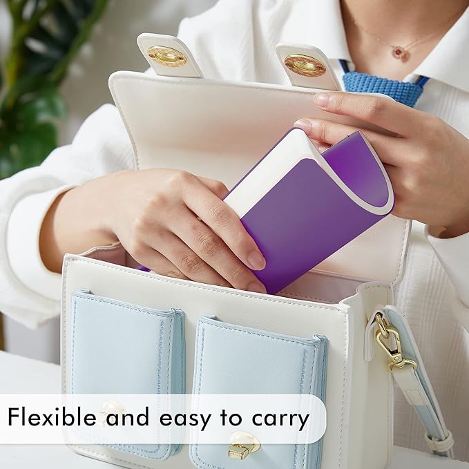 feela 8 Pack Soft Cover Journal Bulk, Notebooks College Ruled for Work, Lined Travel Journal for Women Men, Note Taking Notebook School Supplies Business Writing, 8.2” x 5.5”, A5, Dark Purple