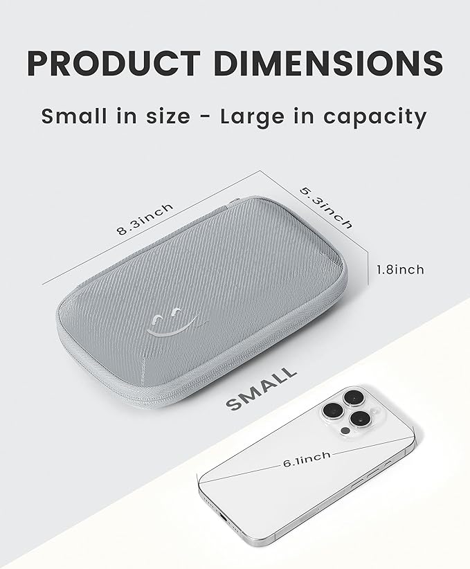 Travelkin Travel Cord Organizer, Small Electronic Organizer Travel Case, Cable Organizer Bag For Cords,Chargers Phone, Sd Card,Usbs