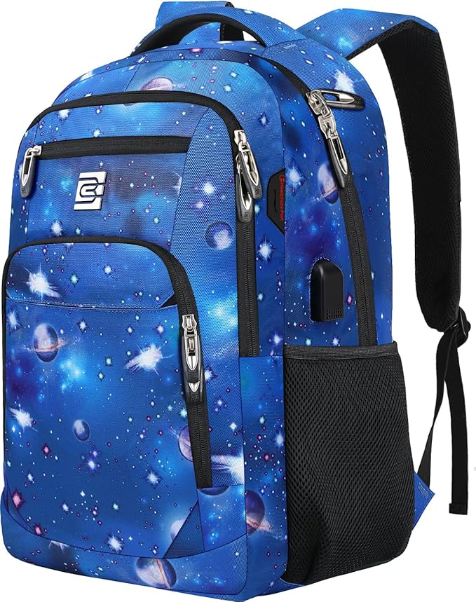 Laptop Backpack,Business Travel Anti Theft Slim Durable Laptops Backpack with USB Charging Port,Water Resistant College Computer Bag for Women & Men Fits 15.6 Inch Laptop and Notebook-Dreamy Blue