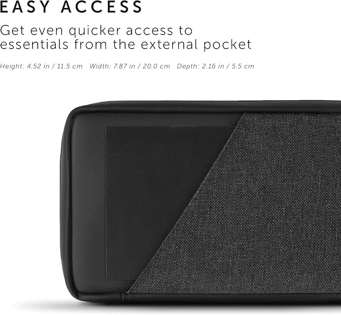 Native Union Stow Organizer – Premium Travel Tech Kit Crafted with Durable Canvas – Keep Essentials Organized with Flexible Storage & Quick-Access Pocket for Cables, Chargers, SIM Cards & More (Slate)