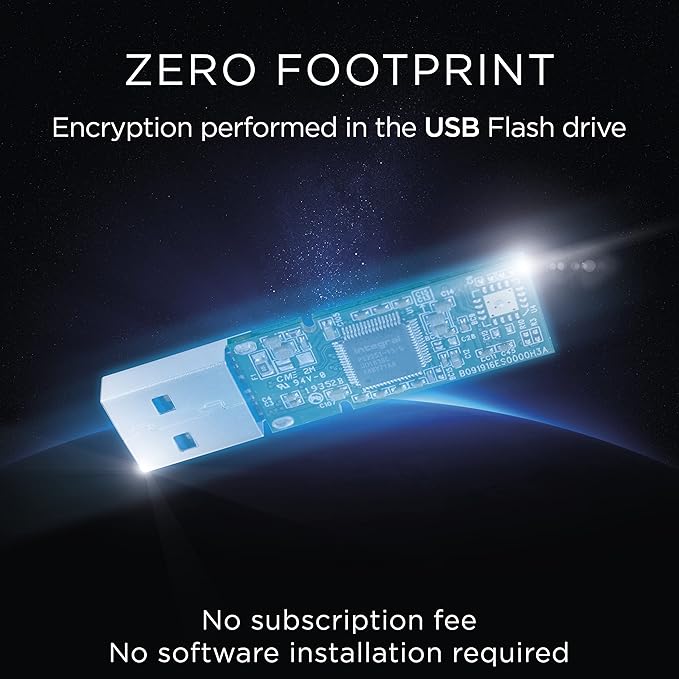 Integral 8GB Secure360 256-Bit Software Encrypted 3.0 USB Secure Flash Memory Drive - Working and Encrypted Dual Partition, Intelligent Password Attack Protection and 360 Degree Rotating casing