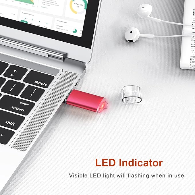 TOPESEL USB Flash Drive 5 Pack 64GB USB 2.0 Flash Drive Memory Stick USB Drive Jump Drive USB Storage Flash Drives Pen Drive Thumb Drives (5 Mixed Colors: Black Blue Green Red Silver)