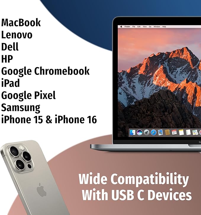 Symphonized Premium Wooden iPhone Earphones Wired (USB C) Deep Bass Sound, 3D Sound, Microphone Volume Control, 90% Noise Cancelling for Type C Devices. Earphones for iPhone 15 to 17 & Android