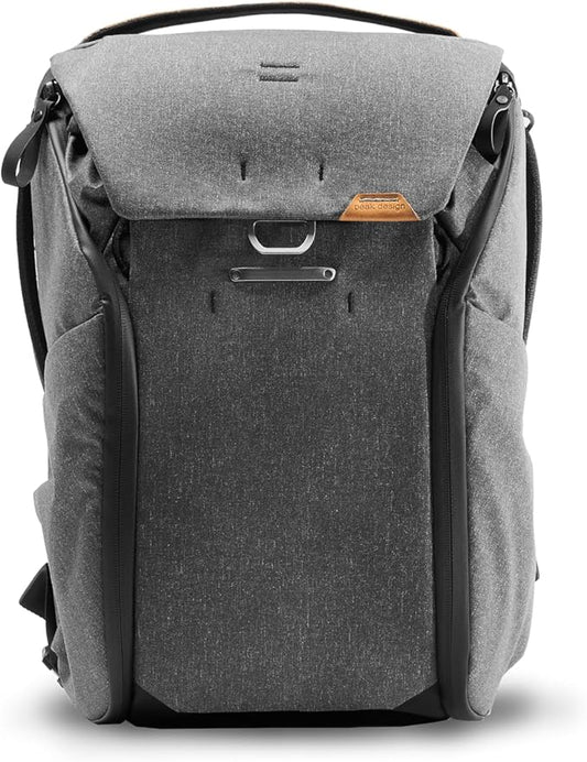 Peak Design Everyday Backpack 20L, Charcoal, MagLatch Top, Dual Side Access, FlexFold Dividers, Fits 15" Laptop, For Camera Carry, Daily Commutes or Travel, Versatile Backpack for Men and Women