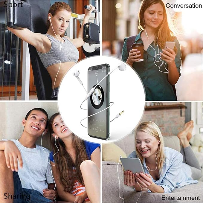 2 Pack Wired iPhone Earbuds/Headphones/Earphones with 3.5mm Wired [MFi Certified] with Mic, Volume Control Compatible with iPhone,iPad,iPod,Computer,MP3/4,Android Most 3.5mm Audio Devices