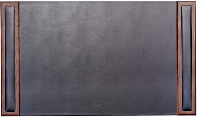 Dacasso Walnut and Leather Desk Set, 3-Piece