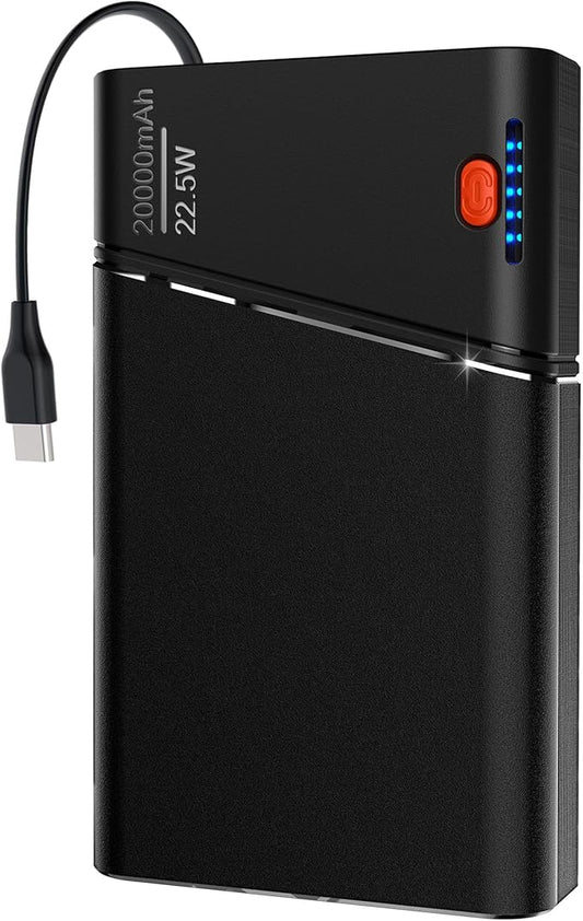 Portable Charger 20000mAh, 22.5W PD 3.0+QC 4.0 Super Fast Charging Power Bank, Cooler Aerospace Metal Case for iPhone 17 16 15 14, 13 Android, iPad, Samsung Google Tablet & More, Travel Essential