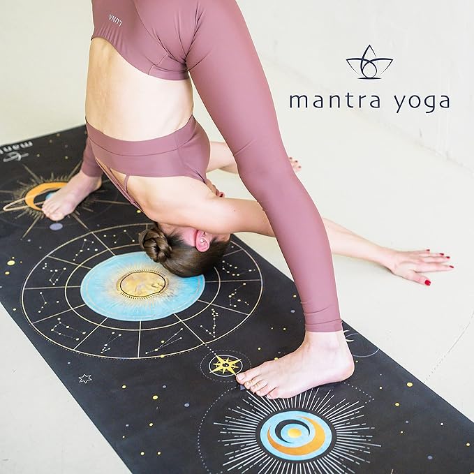 Mantra Yoga Travel PRO 1.5mm - Foldable Fitness & Exercise Mat with Bag | Lightweight, Compact & Eco-Friendly | Non-Slip & Washable | For All Types of Yoga | 72" L x 24" W | 2.6 lbs