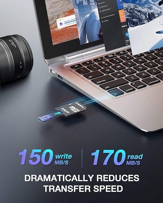 1T LT100 microSDXC UHS-I Memory Card with Adapter - up to 170MB/s, C10, U3, V30, 4K, A2, Micro SD Card for Smartphones, Tablets, Cameras, Gaming Consoles, and Drones (1 Pack)