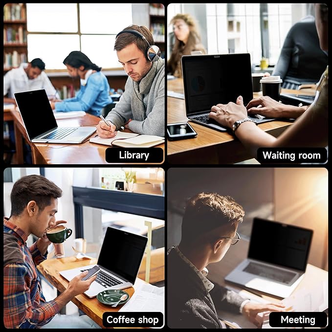 360°Privacy Screen MacBook Pro 13 inch (2016, 2017, 2018, 2019, 2020, 2021, 2022, M1, M2) & MacBook Air 13" (2018-2021, M1),Matte Anti Glare Blue Light 13 In Mac Scratch Resistant Laptop Screen Protector Filter