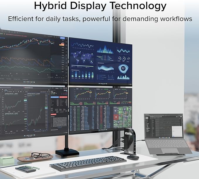 Plugable 14-in-1 USB C Docking Station | 4X HDMI Quad Dock with 100W Charging, HDMI Displays | Compatible with Windows, Thunderbolt (4X USB, 1x USB-C, Ethernet, SD Card, Audio) UD-3900C4