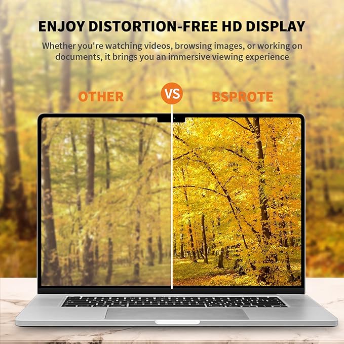 Removable Privacy Screen for MacBook Air 15 Inch (2023-2025, M2, M3, M4), Reduce Eye Strain Laptop Privacy Filter Shield and Protector for Mac 15.3'' (Model A2941 A3114 A3241)