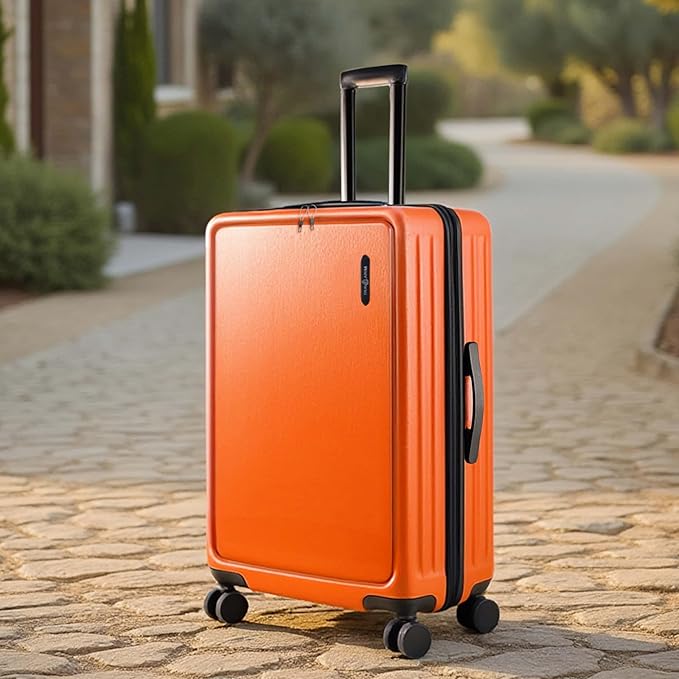 Luggage Sets 2 Piece, 24 Inch Suitcase and 28 Inch Luggage with Spinner Wheels, Durable Hard Shell Suitcase Set, Expandable Travel Suitcases with Wheels, Orange