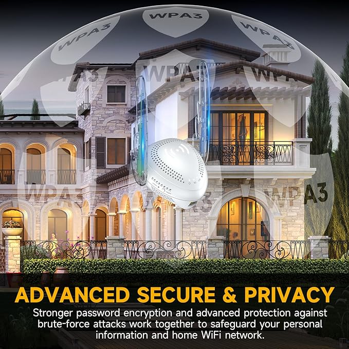 2026 Mesh AX3000 WiFi 6 Extender Signal Booster for Home, Range up to 20K+ Sq.Ft, 3000Mbps Wireless Internet Repeater, Dual Band Signal Amplifier with Gigabit Ethernet Port, 10X Faster WiFi Extender