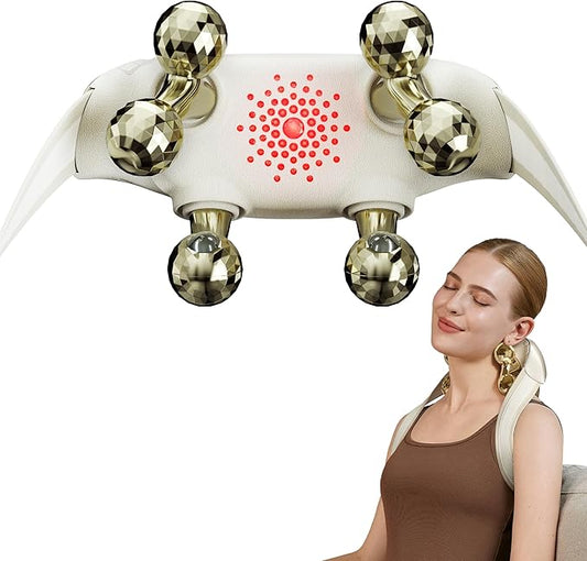 SKG Neck Massager for Pain Relief Deep Tissue Shiatsu Neck and Shoulder Massger with Heat Flex Massager H7 Ultra E