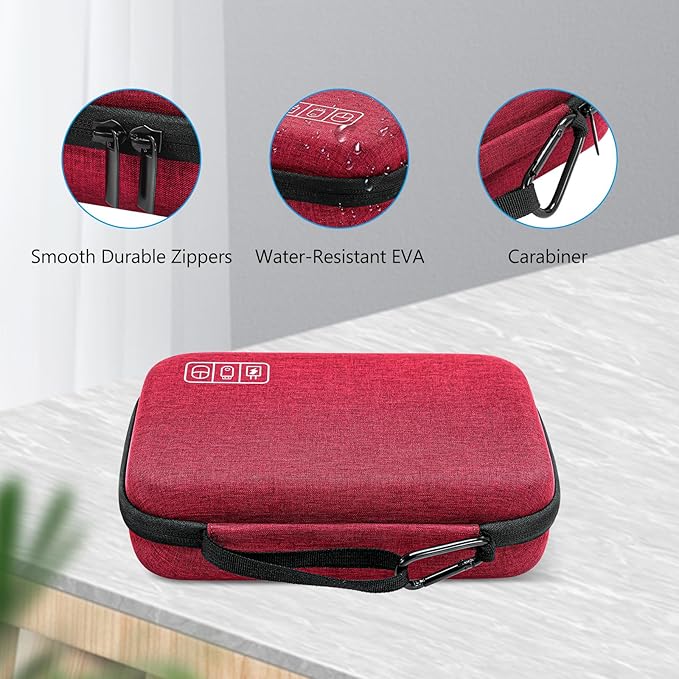 ProCase Hard Travel Electronic Organizer Case for MacBook Power Adapter Chargers Cables Power Bank Apple Magic Mouse Apple Pencil USB Flash Disk SD Card Small Portable Accessories Bag