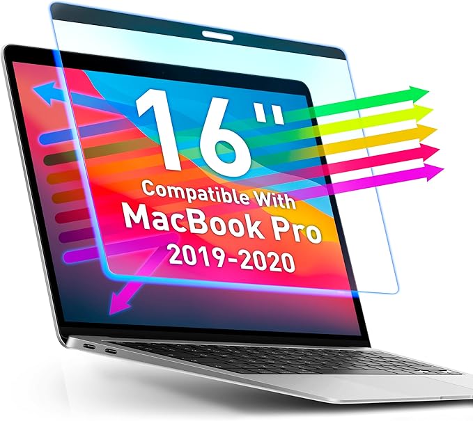 VINTEZ Magnetic Blue Light Screen Protector Compatible With MacBook Pro 16" 2019, 2020 Anti Blue Light Blocking Filter for Laptop