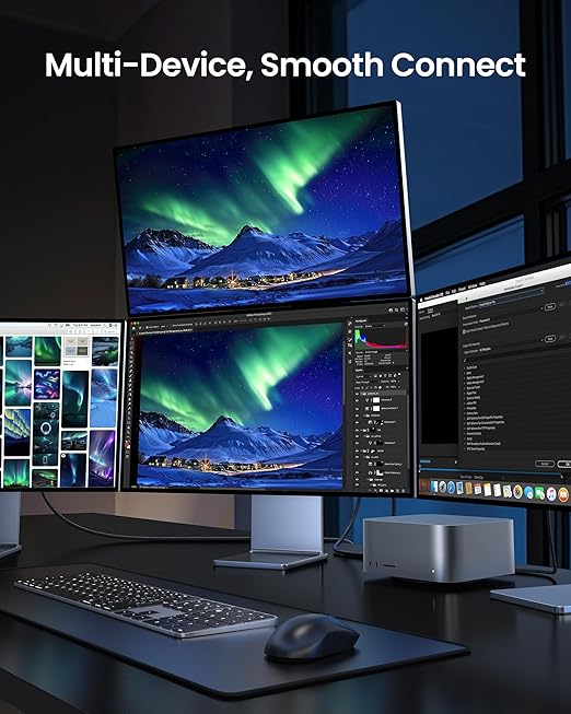 Silkland 80Gbps USB 4 for Thunderbolt 5 Cable 3.3FT/1M, up to 120Gbps Bandwidth for Dual 8K, 240W PD 3.1 Charging, Braided USB C Video Cable Compatible Thunderbolt 4/5, SSD, MacBook M4 Pro, iPhone 17