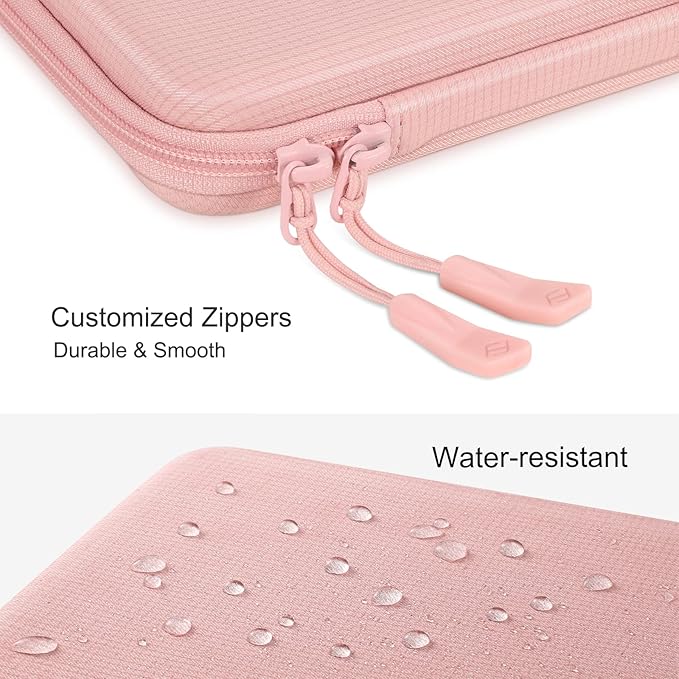 FINPAC 15.6-inch Hard Laptop Sleeve Case Compatible with 15.6 Inch Acer Aspire, Shockproof Computer Carrying Case for HP Dell Razer Samsung Laptop Chromebook, Pink