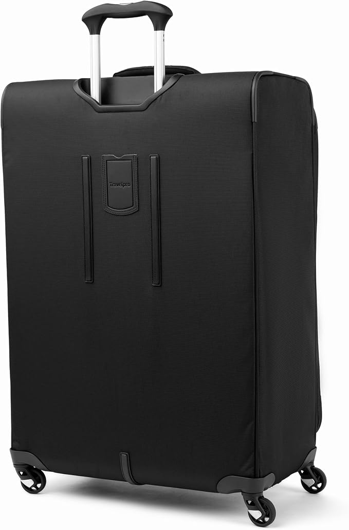Travelpro Maxlite 5 Softside Expandable Checked Luggage with 4 Spinner Wheels, Lightweight Suitcase, Men and Women, Black, Checked Large 29-Inch
