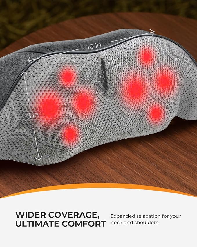 CooCoCo Shiatsu Neck and Back Massager, 2025 Christmas Gifts for Him Her, 8 Massage Nodes 3D Neck & Shoulder Massager for Deep Tissue for Office Home Car Use, Christian Gifts for Women Men Mom Dad