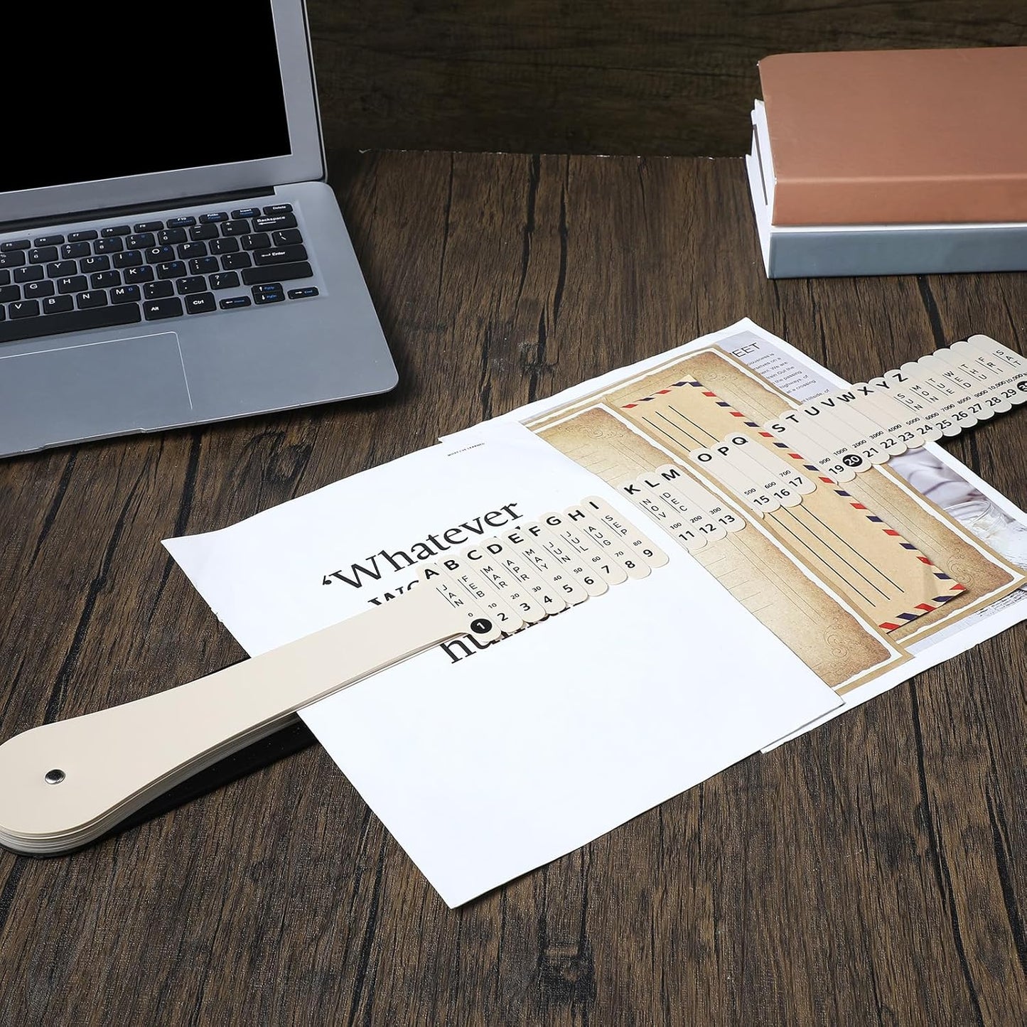 PerKoop Plastic Document Sorter Alphabetical File Organizer Compact Upright Space Saving Paper Organizer for File Office, Grey, 2.52 x 23.5 inches(1 Set)