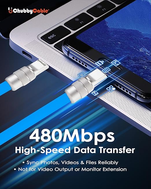 chubbycable Chubby 2.0 Fast Charging Cable Durable Soft Silicone USB C Cable 240W Extra Thick Charger Cord Compatible with iPhone 17-15 Series iPad, Purple, Type-C to Type-C, 13.1 FT