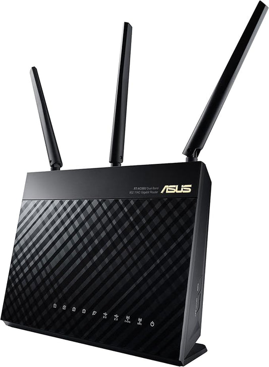 ASUS AC1900 WiFi Router (RT-AC68U) - Dual Band Gigabit Wireless Internet Router, Gaming & Streaming, AiMesh Compatible, Included Lifetime Internet Security, Adaptive QoS, Parental Control