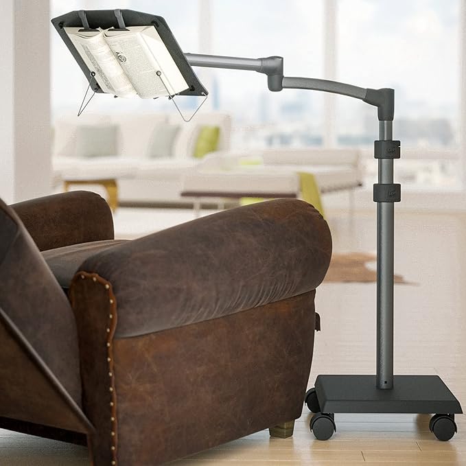 Levo Hands Free Book Stand for Hard Covers, Paperbacks, CookBooks, TextBooks, Magazines