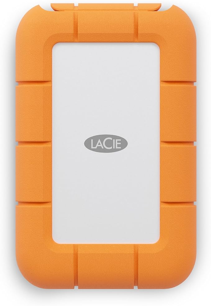 LaCie Rugged Mini SSD 1TB Solid State Drive - USB 3.2 Gen 2x2, speeds up to 2000MB/s, Compatible with PC, Mac, and iPad (STMF1000400)