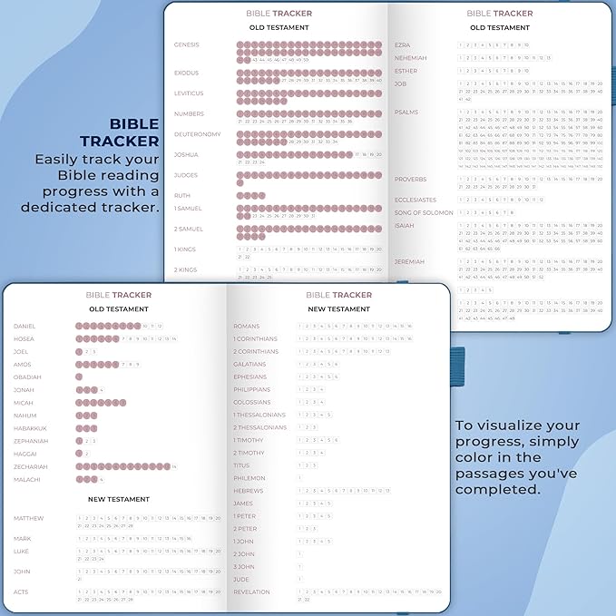 Clever Fox Bible Study Journal Large – Church Notes Notebook – Note Taking & Journaling Kit – Faith Based Religious Accessories, 7x10” (Mystic Blue)