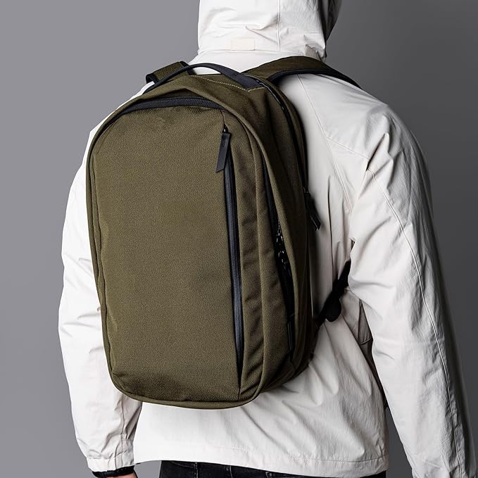 ALPAKA Metro Backpack Pro for Men - Fits 15.6" Laptop Business Travel Backpack with YKK Zippers, MOD Key Leash,Axoflux 600D (Army Green)