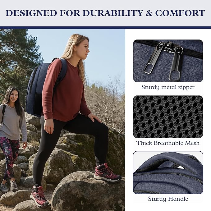 Travel Laptop Backpack, Travel Backpack, Lightweight Business Anti Theft Slim Sturdy Laptops Bag, Water Resistant College School Computer Bag Gift for Men & Women Fits 15.6 Inch Notebook, Blue