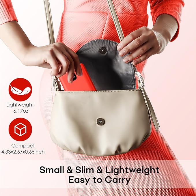 Portable Charger 10000mAh Power Bank with Digital Display, External Battery Pack with Built-in Cables, Ultra-Compact USB-C in&Out Travel Essential for iPhone, Android, Samsung etc (Red)