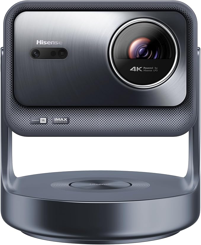 Hisense C2 Ultra, Triple Laser Smart Portable Projector, 4K UHD, 3,000 Lumens, 65” – 300”, Dolby Vision, IMAX Enhanced, Sound by JBL, Netflix Included, Designed for Xbox, Optical Zoom