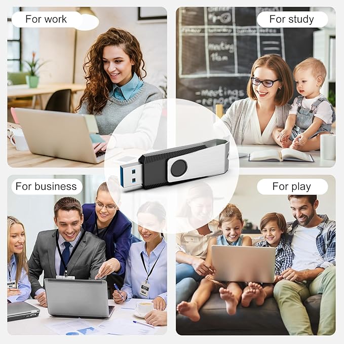 TOPESEL USB Flash Drive 5 Pack 16GB USB 3.0 Flash Drive Memory Stick USB Drive Thumb Drives USB Stick USB3.0 Thumb Drives (16GB 5PCS, Black)