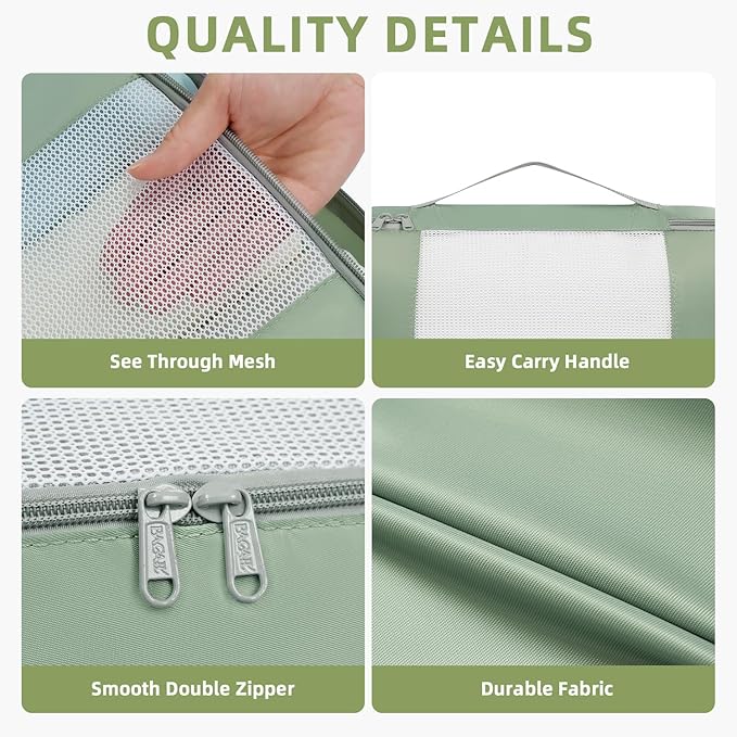 BAGAIL 6 Set/8 Set/10 Set Packing Cubes Various Sizes Packing Organizer for Travel Accessories Luggage Carry On Suitcase