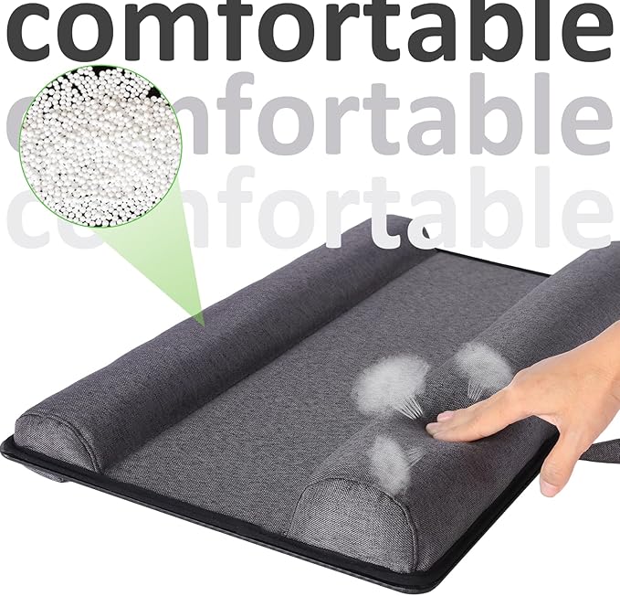 Extra Large Lap Laptop Desk - Full PU Material Mouse Pad Gaming Tray - Portable LapDesk with Phone Holder & Wrist Rest for Notebook, MacBook, Tablet, Bed, Sofa(Gray, Fit Up 17.3-in Laptops)