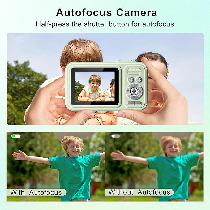 Digital Camera, Student Cameras with 32GB Card. Autofocus 48MP Point and Shoot Digital Cameras, 16X Zoom Anti-Shake Vlogging Camera, Compact Small Cameras for Boys Girls Teenagers