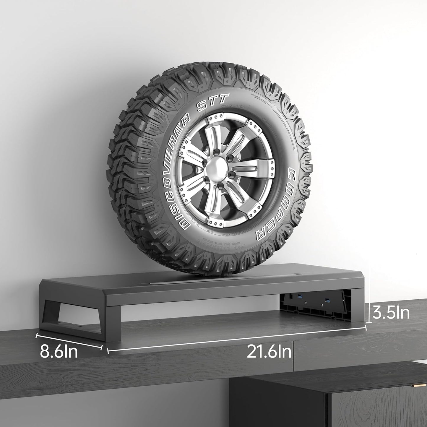 Computer monitor stand Laptop Desk Shelf & Monitor Riser ，21.6 inches long desk riser Monitors/PC/Laptop/Computer Space Saver Organizer ，Heavy Duty Gift Gaming Studio Office(Basic Version, 550mm)