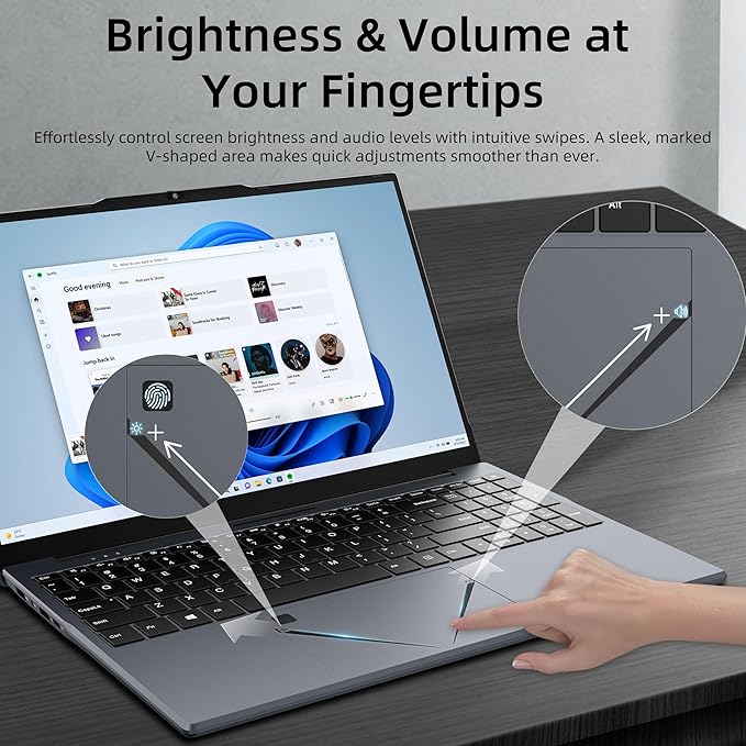 15.6" Laptop, Ryzen 5 3500U-Beat i5-1135G7 (Up to 3.7GHz) Quad-Core Processor, 16GB DDR4 RAM, 1TB NVMe SSD, Portable Notebook with Adjustable Touchpad & Privacy Webcam Switch (16+1TB)