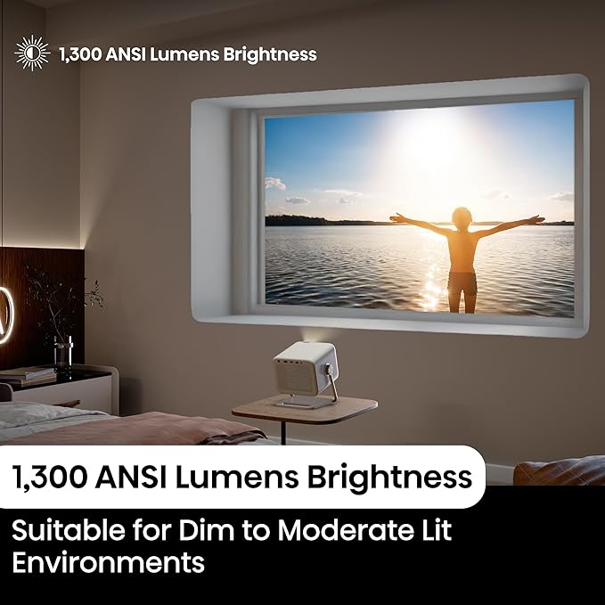 Hisense M2 Pro, Triple Laser Smart Portable Lifestyle Projector, 4K UHD, 65” – 200”, 1,300 Lumens, Dolby Vision,Optical Zoom, Intelligent Screen Adjustments, Vidaa OS, Netflix Included (2025 Model)