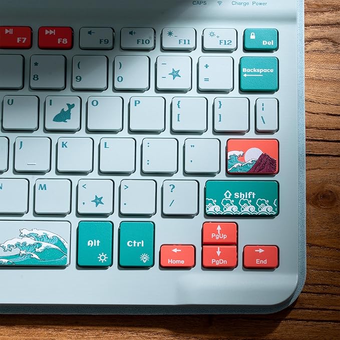 OHY Bluetooth Keyboard, XVX WK80 Portable Travel Keyboard Compatible with Windows, iOS, Android, iPhone, and Tablets-Blue