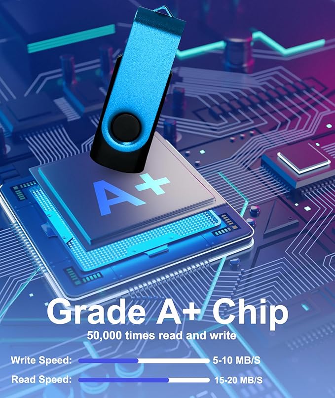 USB Drives 16GB USB 2.0 Flash Drive 10 Pack Nicepicten Thumb Drive Colorful Swivel Zip Jump Drive Memory Stick Pendrive USB Storage Flash Drive 16GB Ideal for Home & Office Shared Data Storage