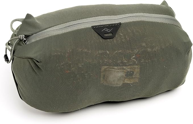 Peak Design Ultralight Mesh Packing Cube, Sage, Stretchy Mesh Luggage Cube with Strap Attachment Points and Luggage Pass Throughs, Zipper Opening, Travel Organizer for Men and Women, Size XS