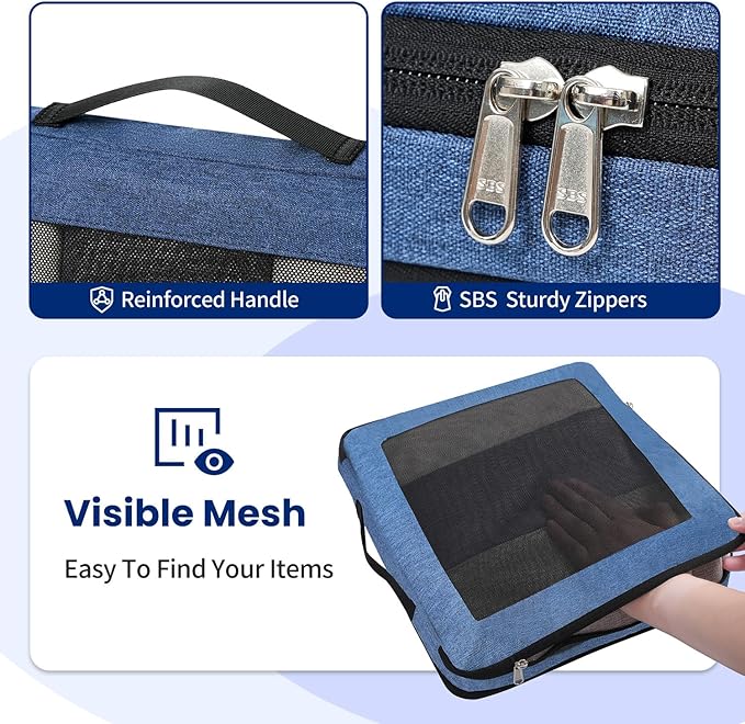 8 Set/6 Set/4 Set Compression Packing Cubes for Travel, Lightweight Vacation Travel Essentials, Travel Accessories for Suitcase Organizer Bags Set, Durable Luggage Organizer